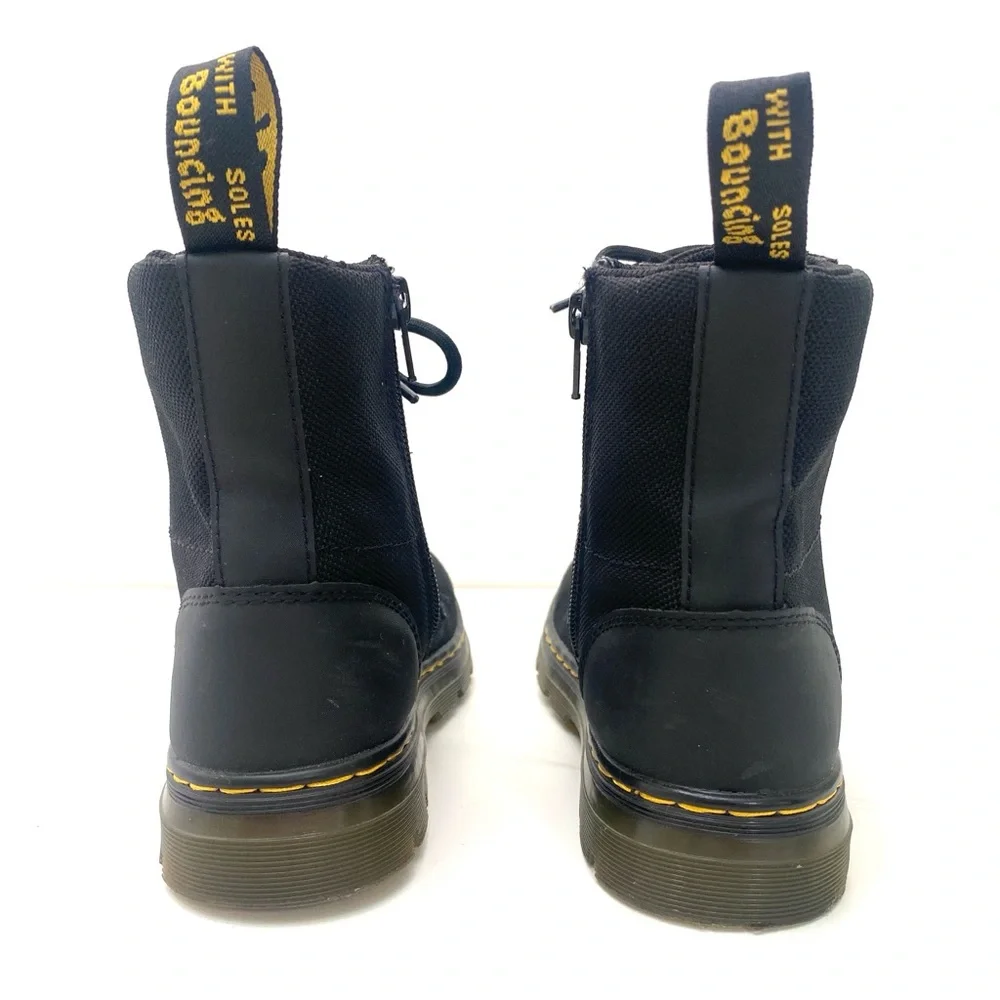 Dr. Martens Big Kid Black Nylon Mesh Combs Jungle Zip Boot